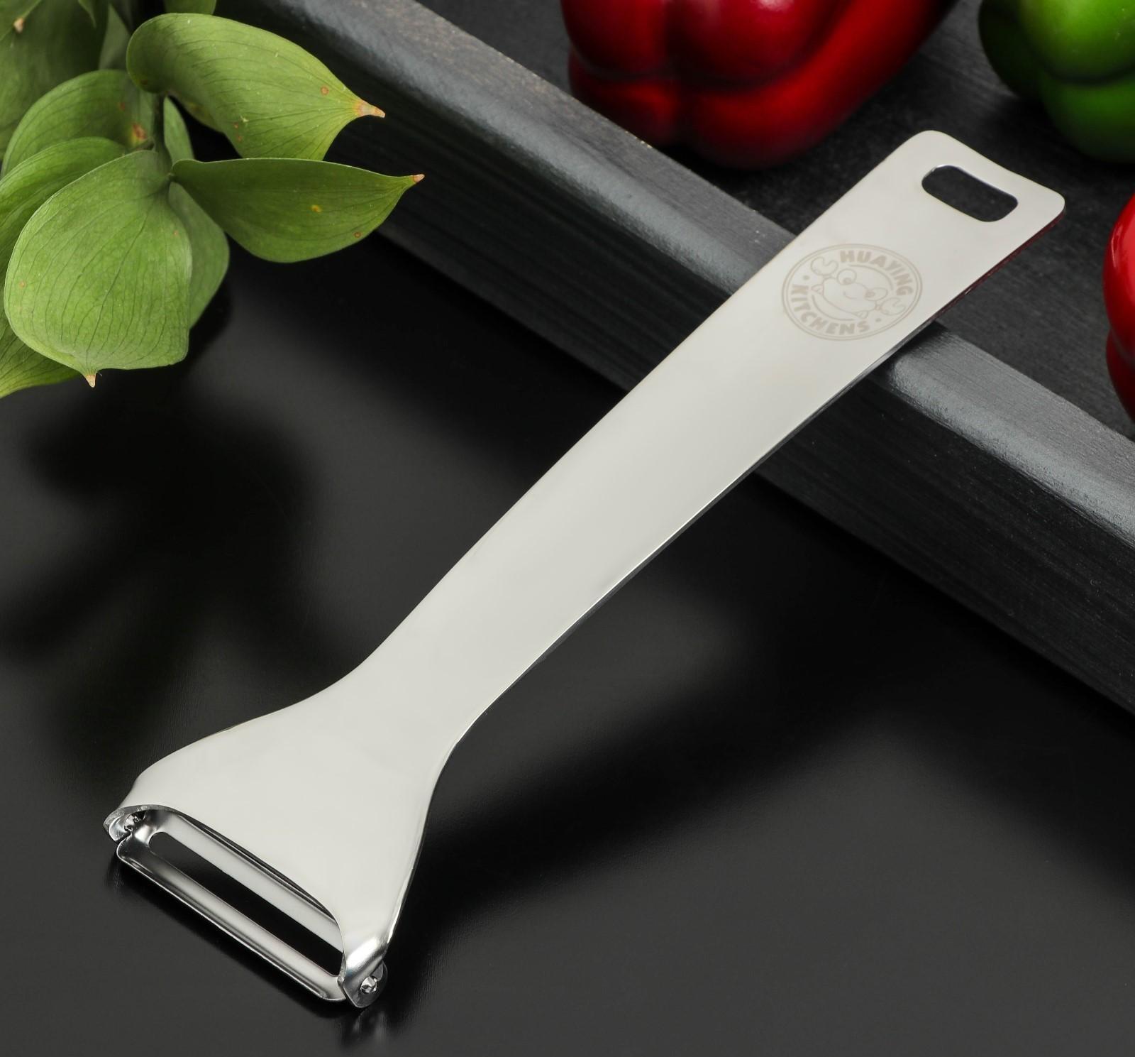 Овощечистка горизонтальная Доляна Zero, нержавеющая сталь, цвет хромированный