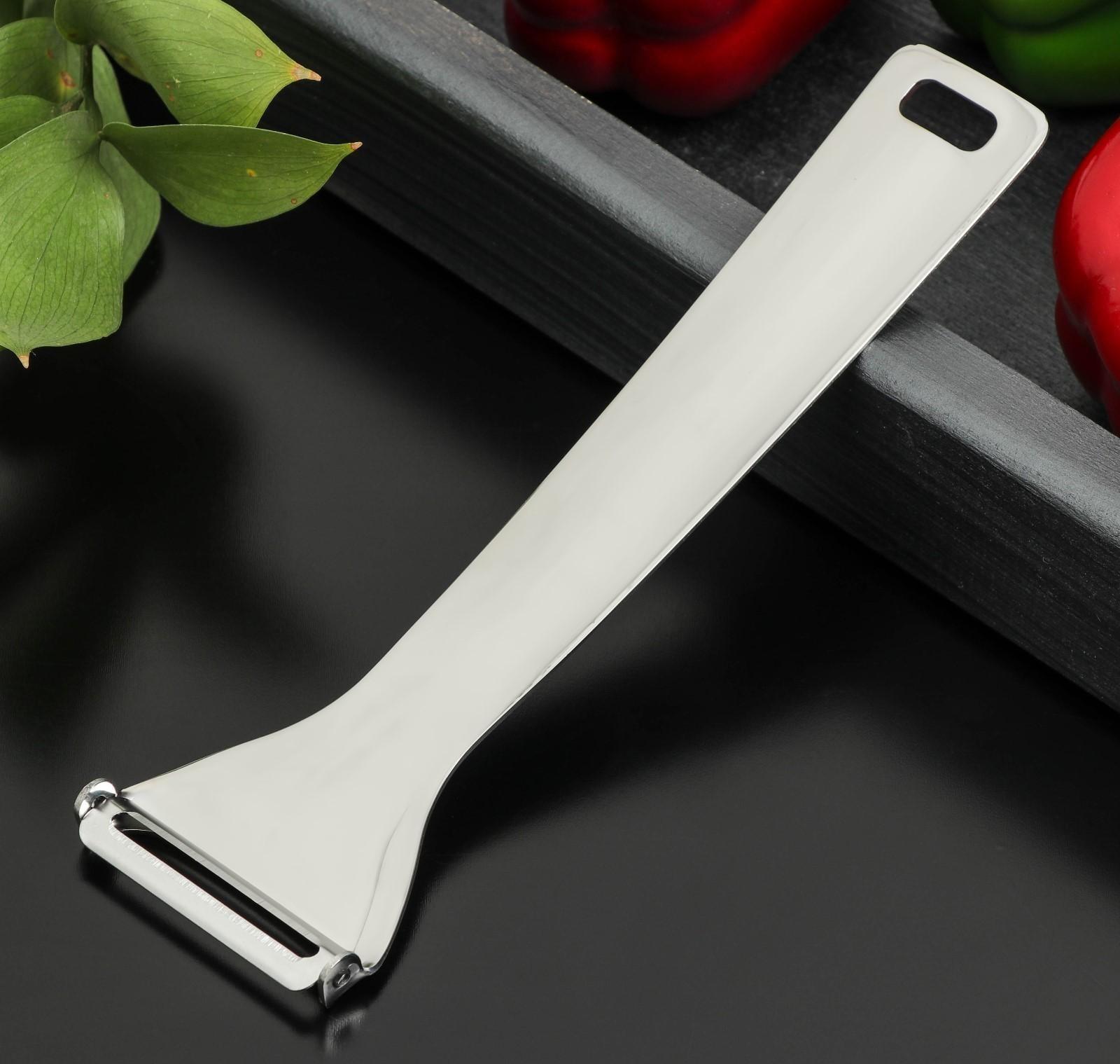 Овощечистка горизонтальная Доляна Zero, нержавеющая сталь, цвет хромированный