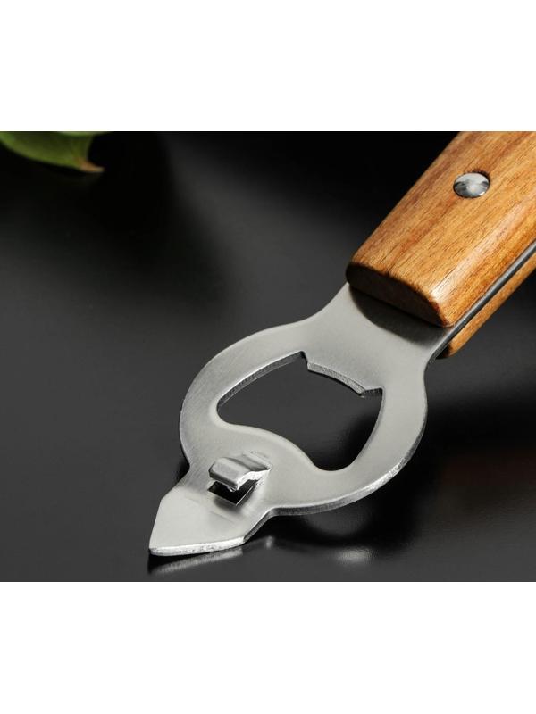 Нож консервный Доляна «Дровосек», нержавеющая сталь, цвет коричневый