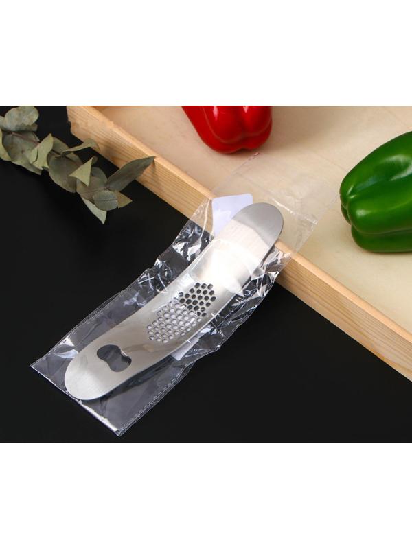 Пресс для чеснока Magistro Steel, 19,5×4,5 см, нержавеющая сталь, цвет хромированный