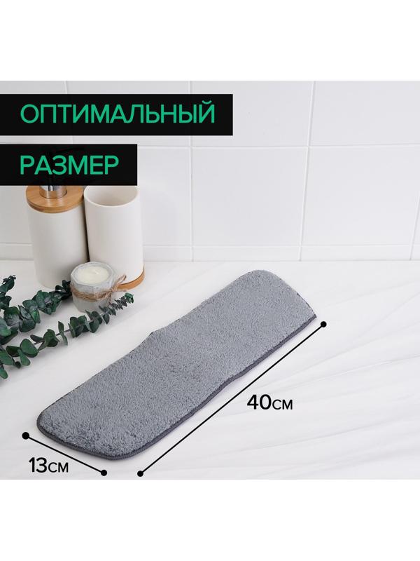 Насадка для швабры с распылителем Доляна, 40×13 см, микрофибра, цвет серый