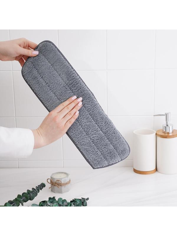 Насадка для швабры с распылителем Доляна, 40×13 см, микрофибра, цвет серый