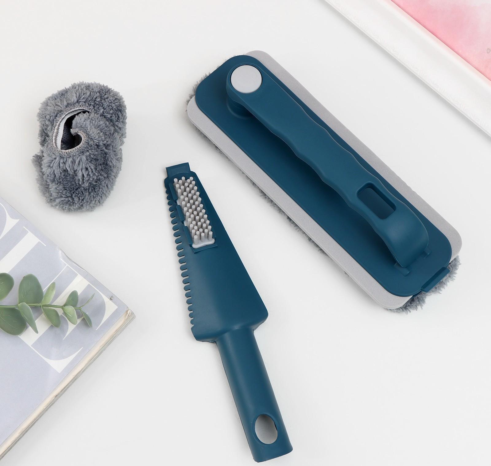 Щётка трансформер с насадкой из микрофибры, 19×6 см, дополнительная щётка