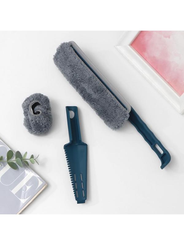 Щётка трансформер с насадкой из микрофибры, 19×6 см, дополнительная щётка