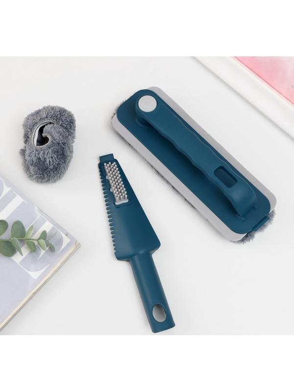 Щётка трансформер с насадкой из микрофибры, 19×6 см, дополнительная щётка