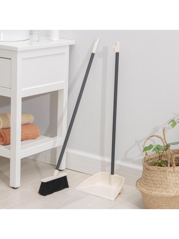 Щётка для пола c совком Malta, цвет бежевый