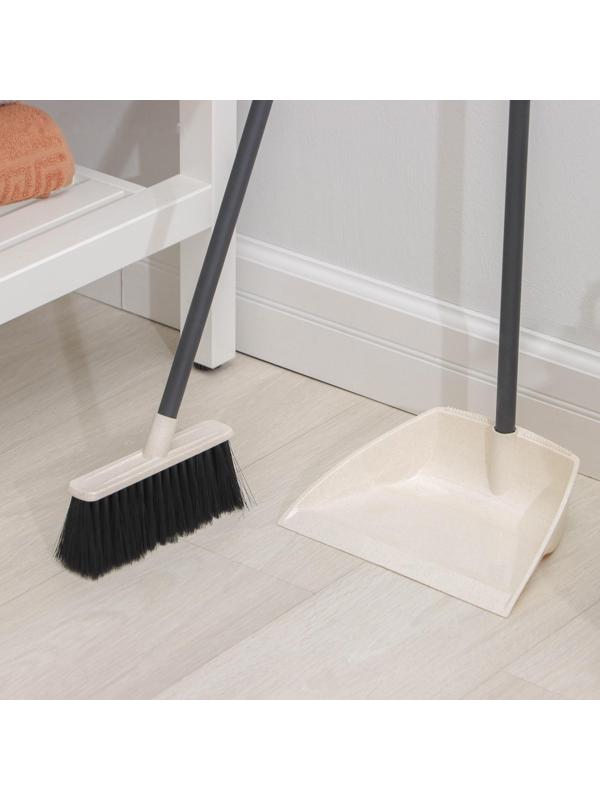 Щётка для пола c совком Malta, цвет бежевый