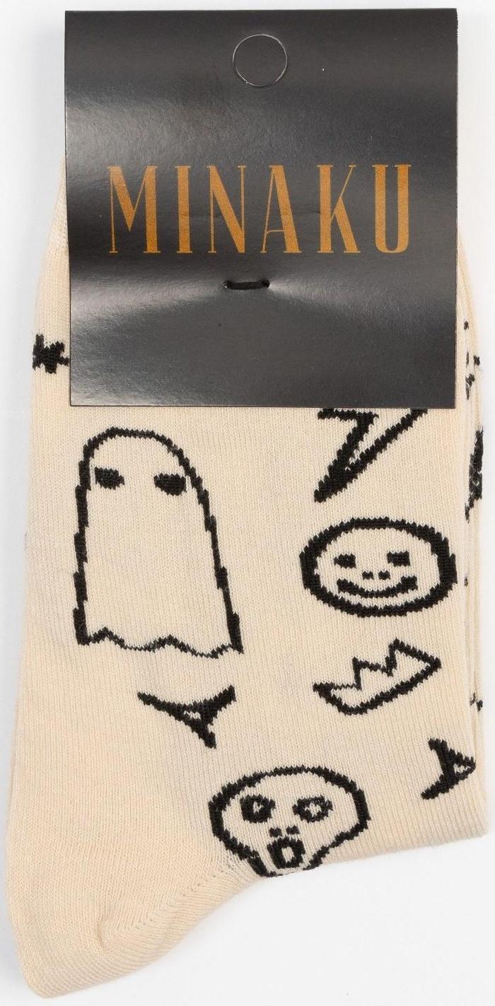 Носки мужские MINAKU «Тату», цвет бежевый, размер 40-41 (27 см)