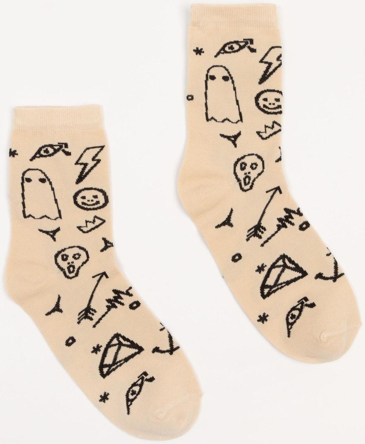 Носки мужские MINAKU «Тату», цвет бежевый, размер 40-41 (27 см)