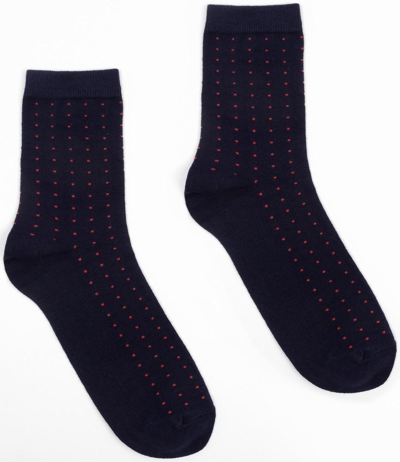 Носки мужские MINAKU «Красные точки», цвет синий, размер 40-41 (27 см)
