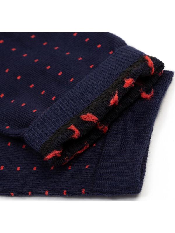 Носки мужские MINAKU «Красные точки», цвет синий, размер 40-41 (27 см)