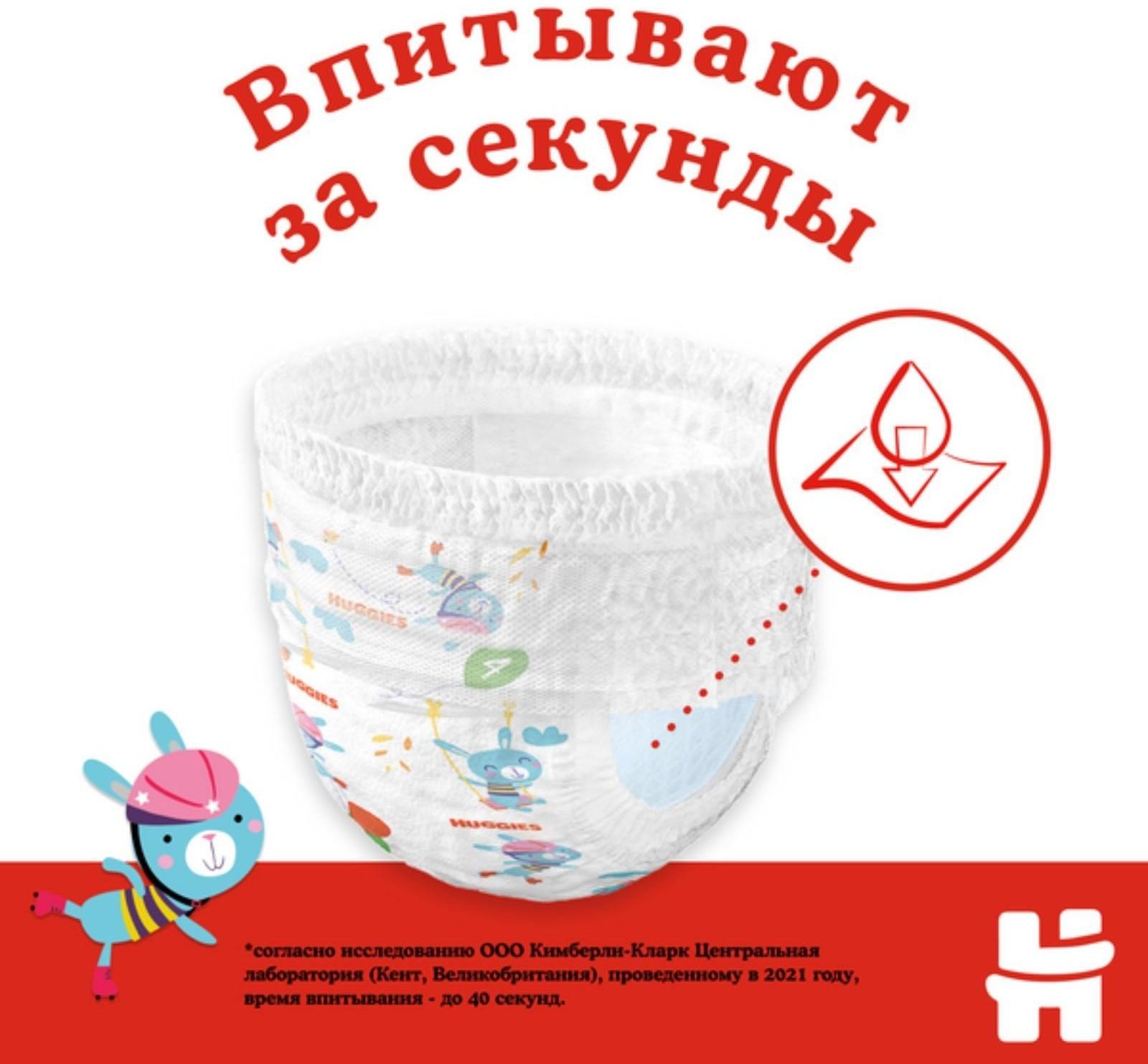 Трусики-подгузники Huggies Classic 4 (9-14кг) 15 шт.