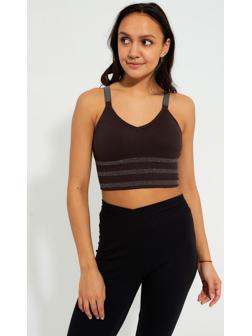 Топ женский Collorista, цвет коричневый, размер 42-44