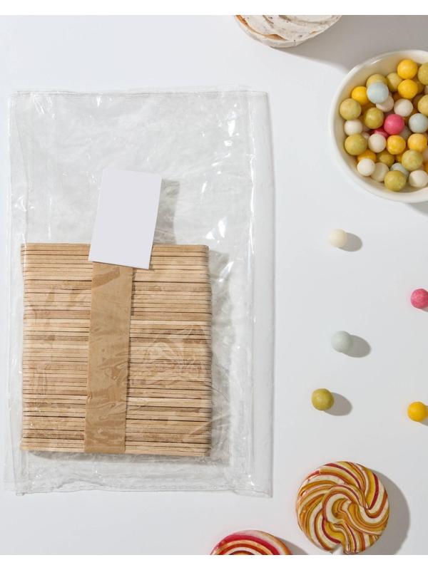 Форма для мороженого «Позитив», 2 ячейки, 19,5×11×2,5 см, с крышкой и палочками, 50 шт, цвет МИКС