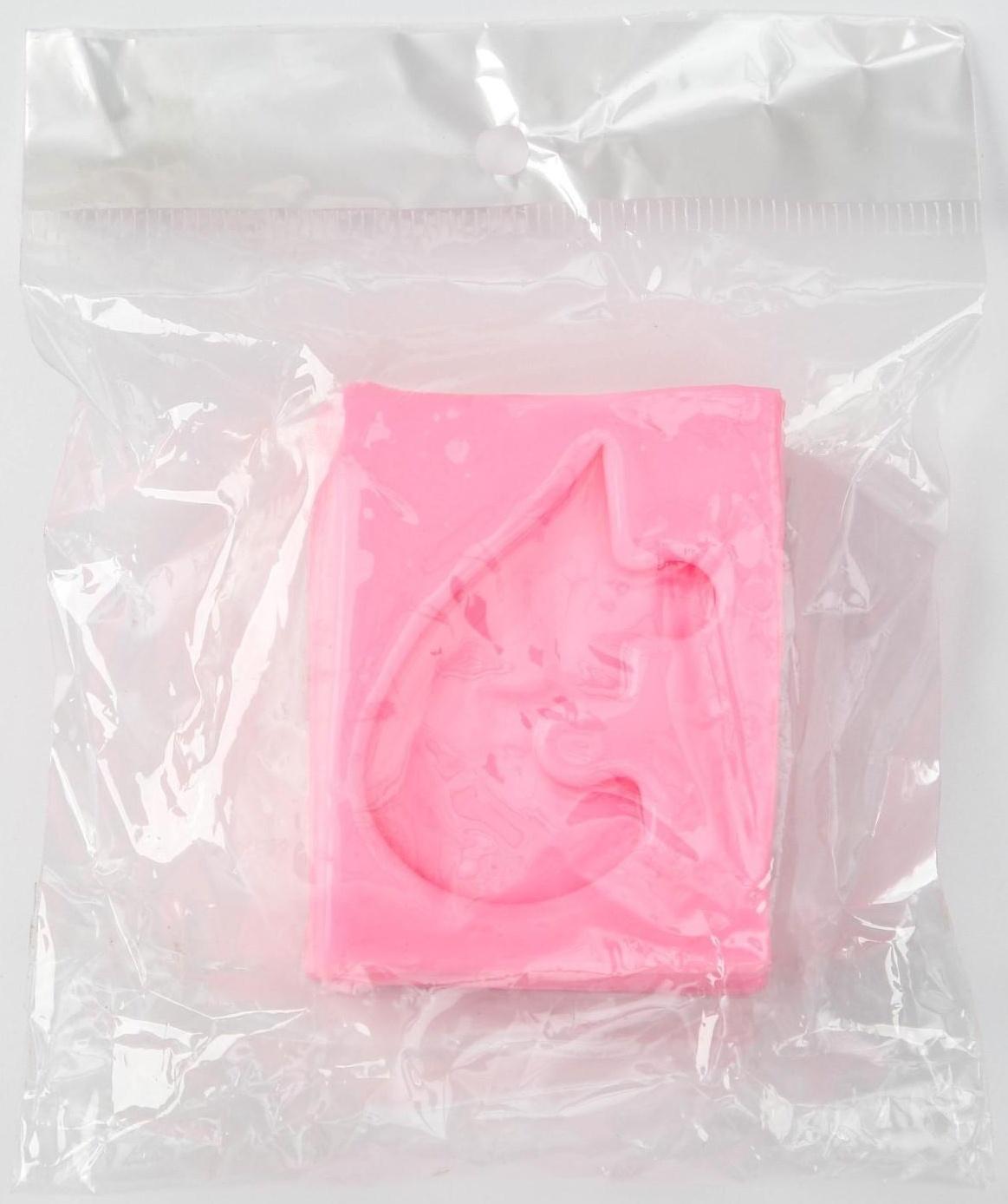 Молд «Половинки», 6×4,5×0,9 см, цвет розовый