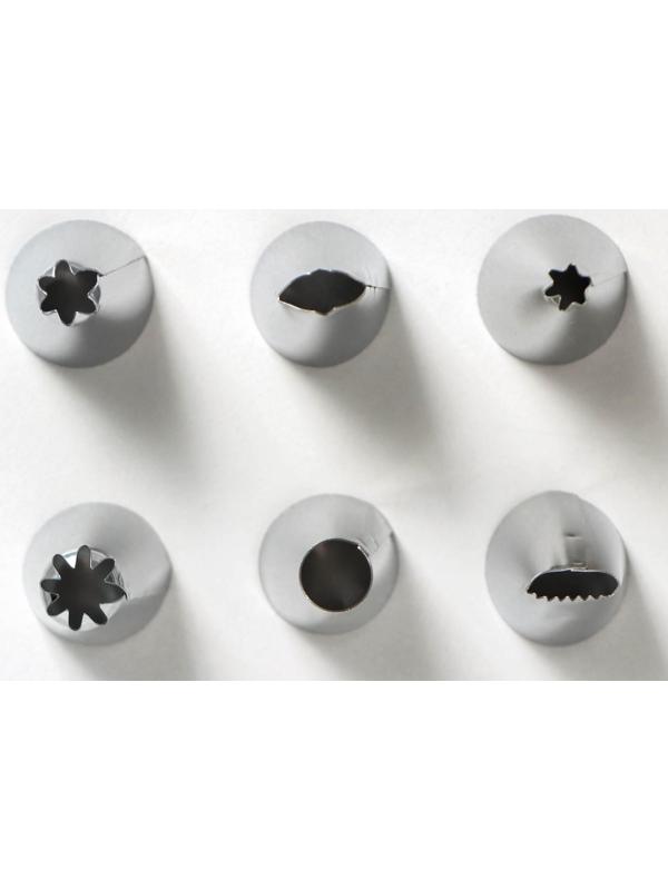 Набор кондитерский «Норма»,10 предметов: щипцы, 6 насадок, кондитерский мешок, адаптер, кондитерский гвоздь