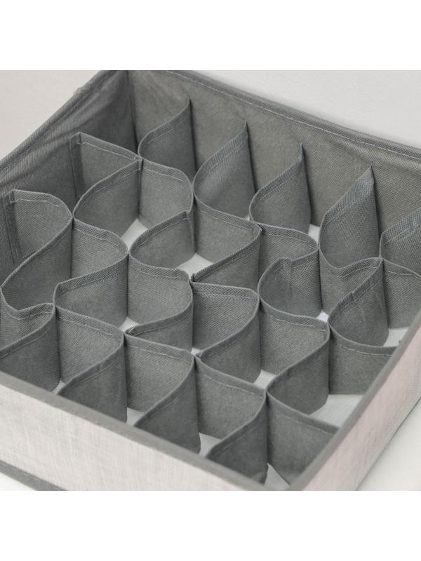 Органайзер для хранения белья «Нить», 24 ячейки, 32×32×10 см, цвет серый