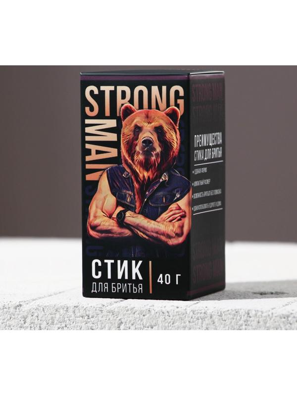 Стик для бритья Strong man 40 г, аромат мужской парфюм