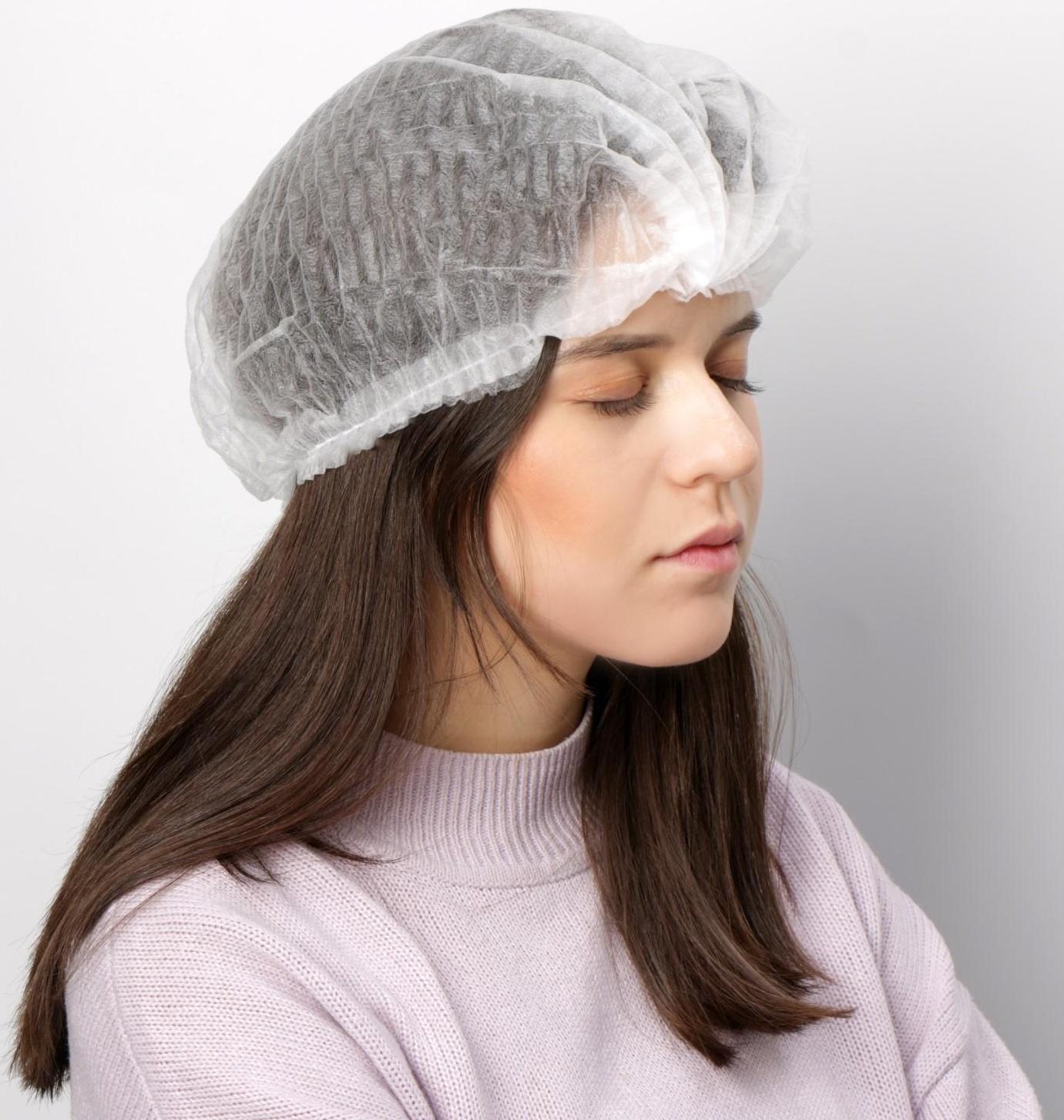 Шапочка Шарлотта, белая, 15 г/м2, 100 шт.