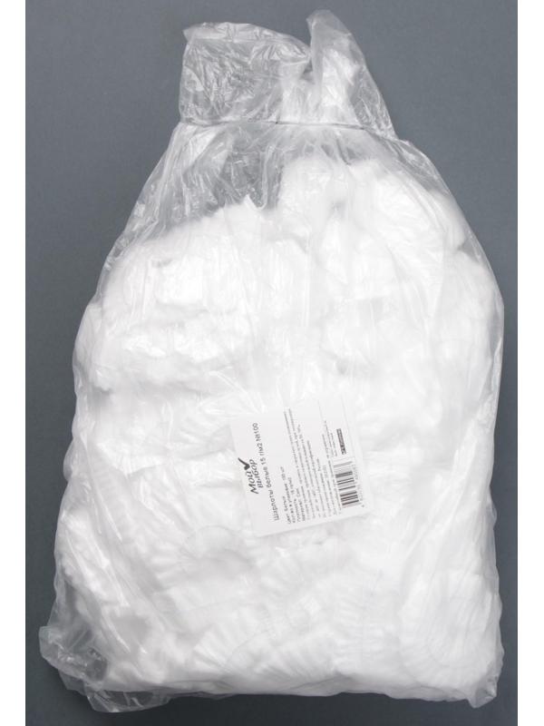 Шапочка Шарлотта, белая, 15 г/м2, 100 шт.