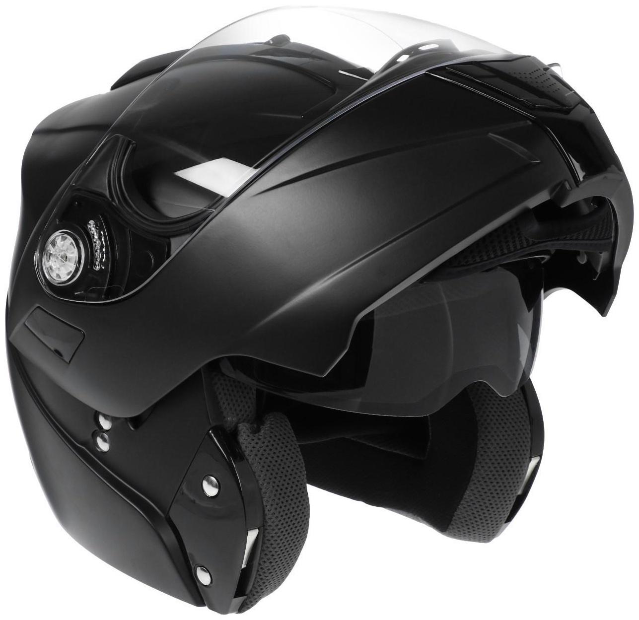 Шлем модуляр, черный, матовый, размер M, FF839