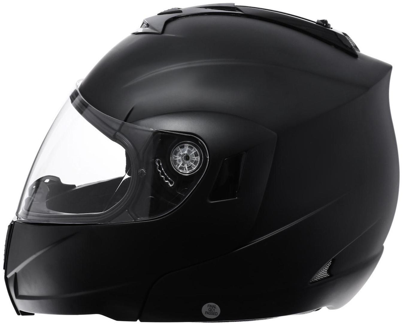 Шлем модуляр, черный, матовый, размер M, FF839