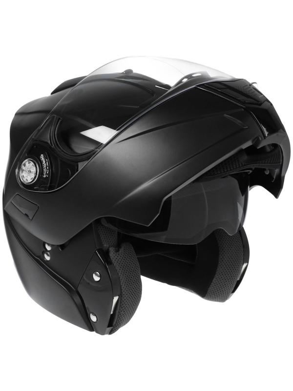 Шлем модуляр, черный, матовый, размер M, FF839