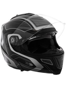 Шлем модуляр, графика, черно-серый, размер L, FF839