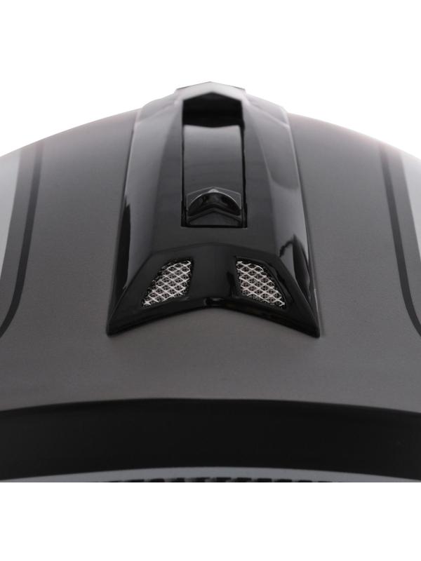 Шлем модуляр, графика, черно-серый, размер L, FF839