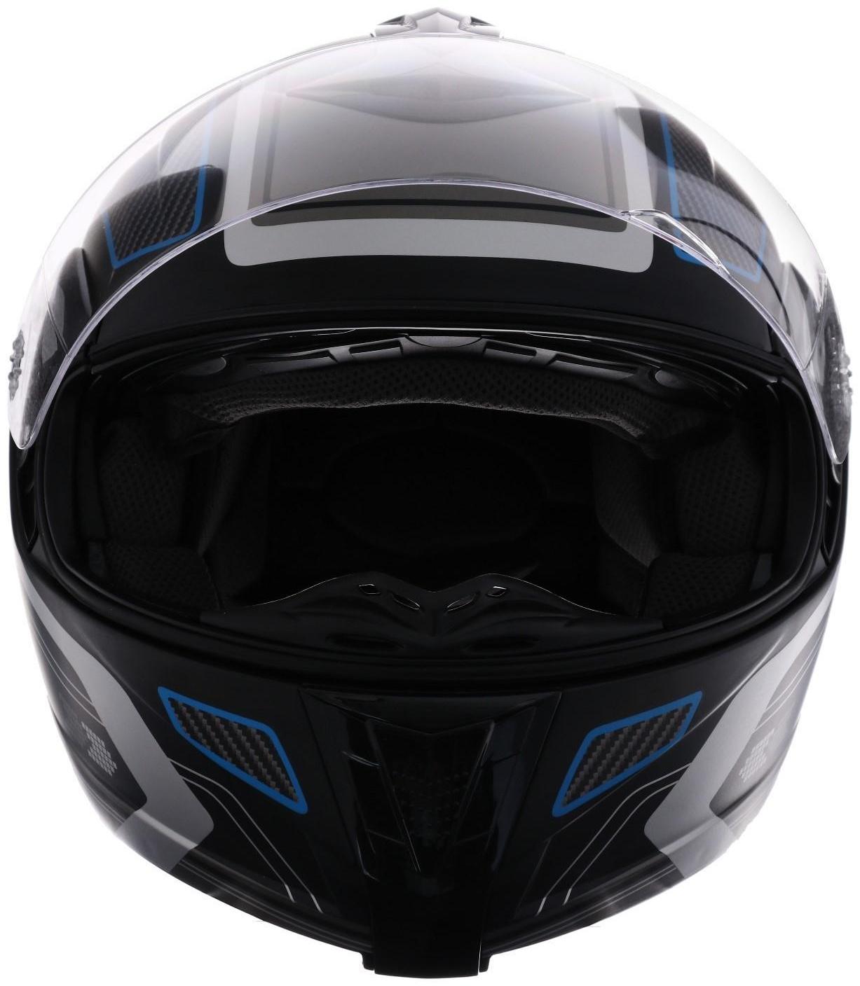 Шлем модуляр, графика, черно-синий, размер M, FF839