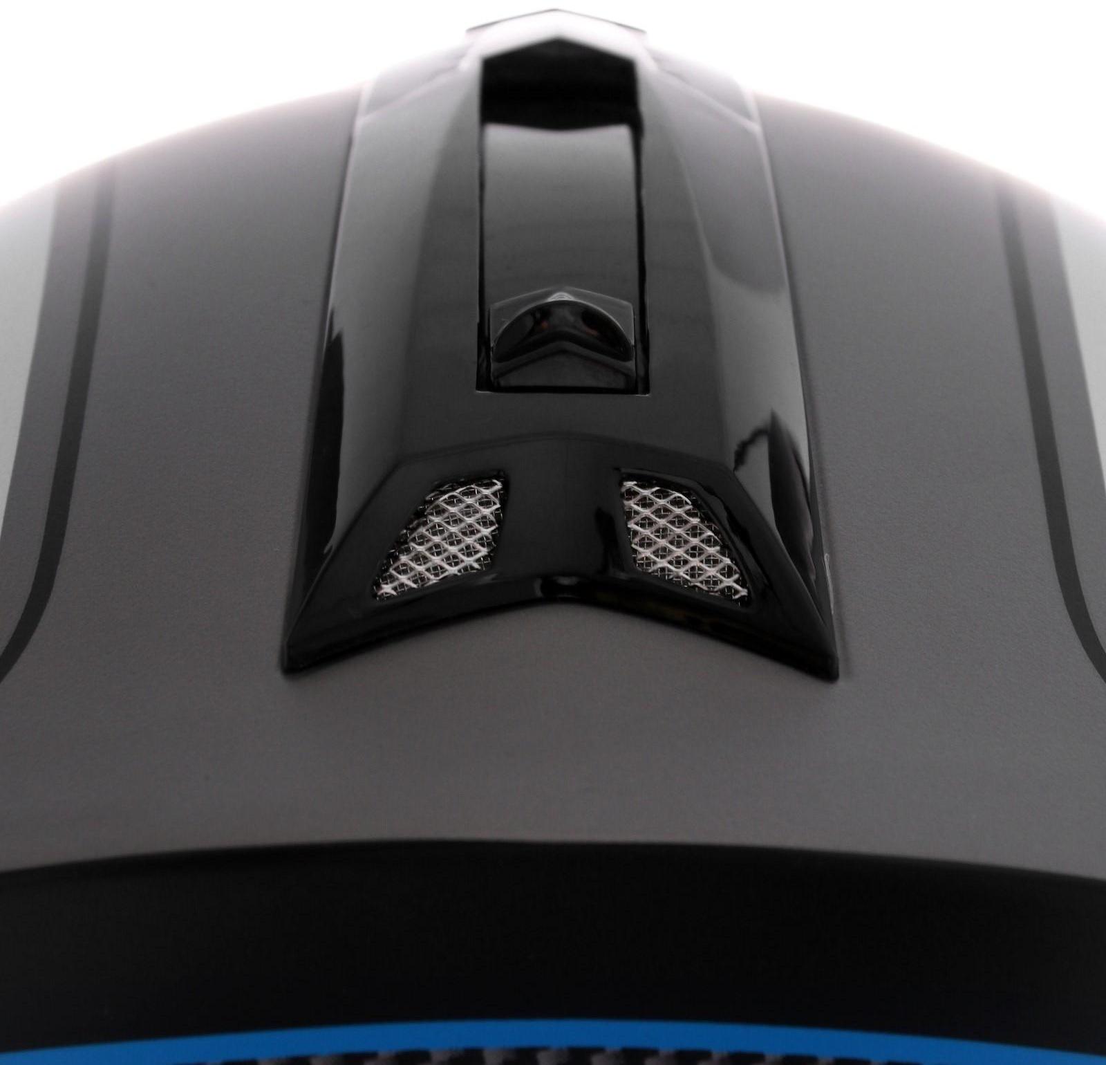 Шлем модуляр, графика, черно-синий, размер M, FF839