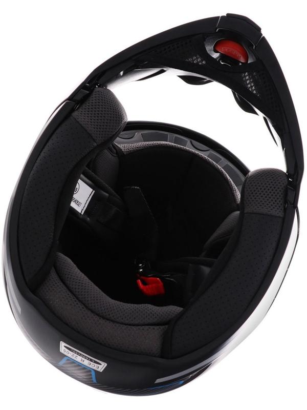 Шлем модуляр, графика, черно-синий, размер M, FF839