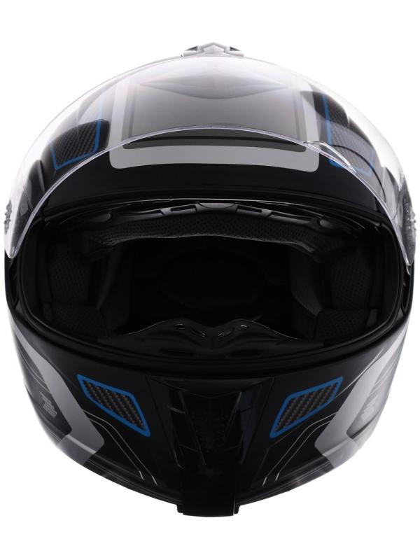 Шлем модуляр, графика, черно-синий, размер M, FF839