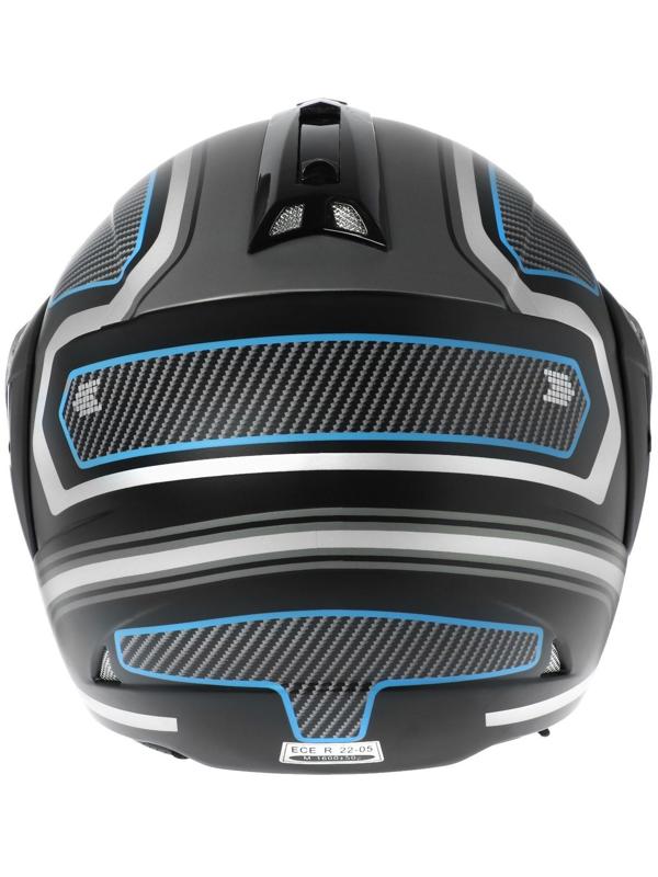 Шлем модуляр, графика, черно-синий, размер M, FF839