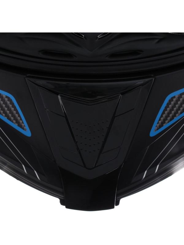 Шлем модуляр, графика, черно-синий, размер M, FF839