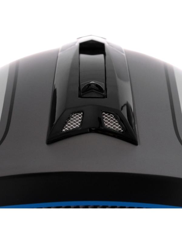 Шлем модуляр, графика, черно-синий, размер M, FF839