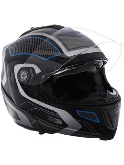 Шлем модуляр, графика, черно-синий, размер XL, FF839