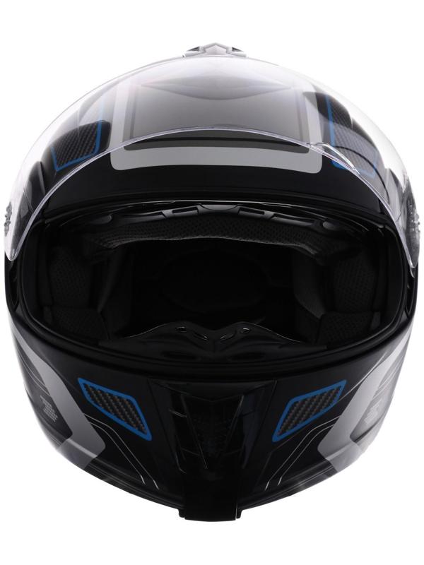 Шлем модуляр, графика, черно-синий, размер XL, FF839