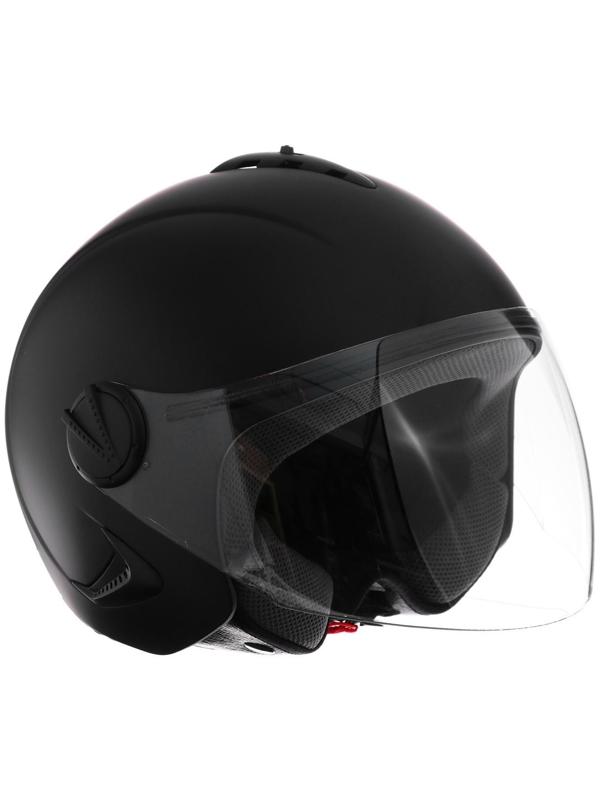 Шлем открытый с визором, черный, матовый, размер L, OF635