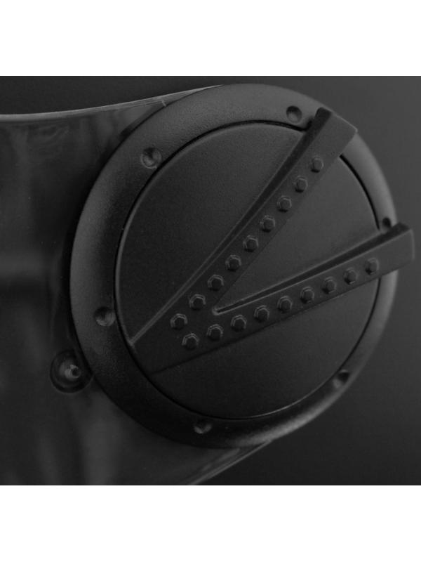 Шлем открытый с визором, черный, матовый, размер L, OF635