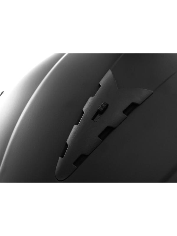 Шлем открытый с визором, черный, матовый, размер L, OF635