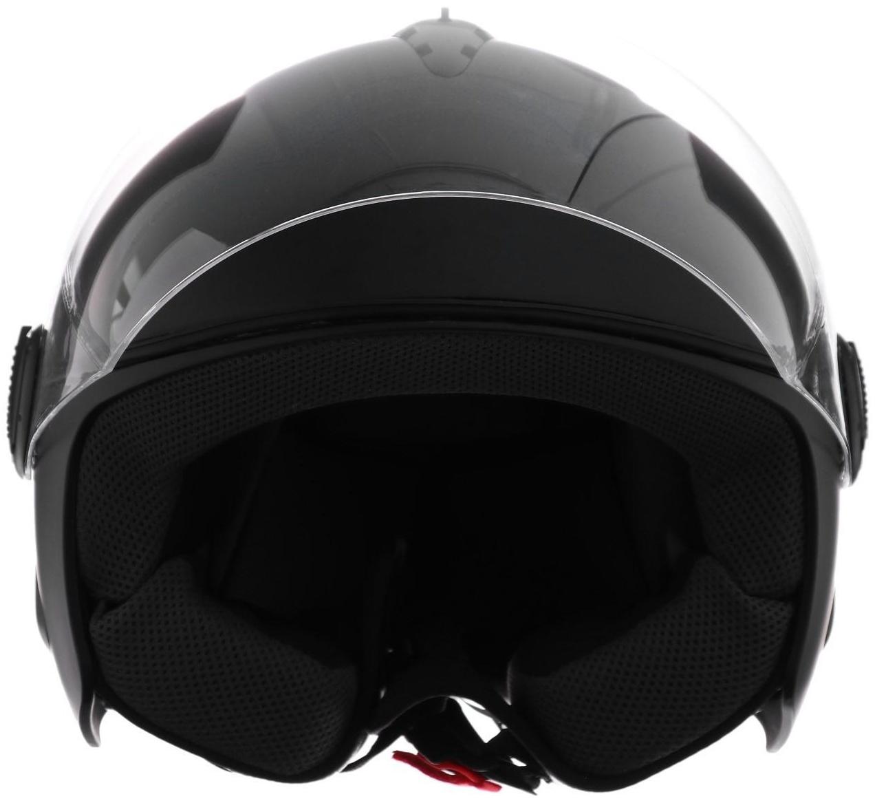 Шлем открытый с визором, черный, матовый, размер XL, OF635