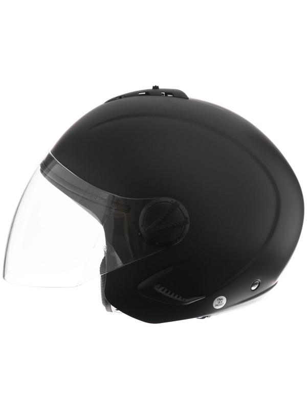 Шлем открытый с визором, черный, матовый, размер XL, OF635