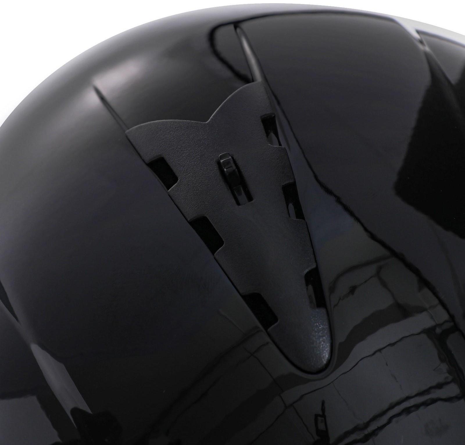 Шлем открытый с визором, черный, глянцевый, размер XL, OF635