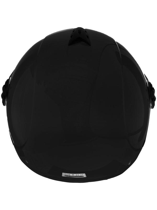 Шлем открытый с визором, черный, глянцевый, размер XL, OF635