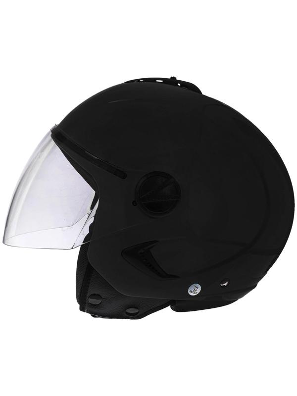 Шлем открытый с визором, черный, глянцевый, размер XL, OF635