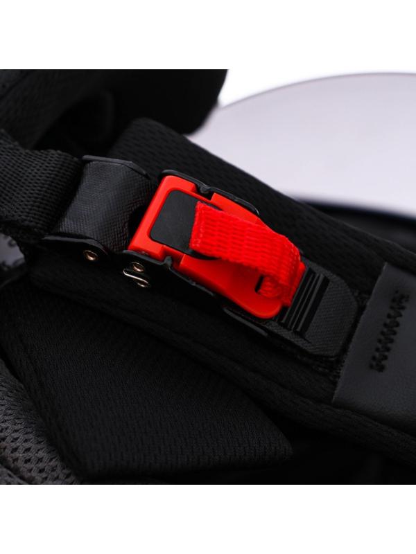 Шлем открытый с визором, черный, глянцевый, размер XL, OF635