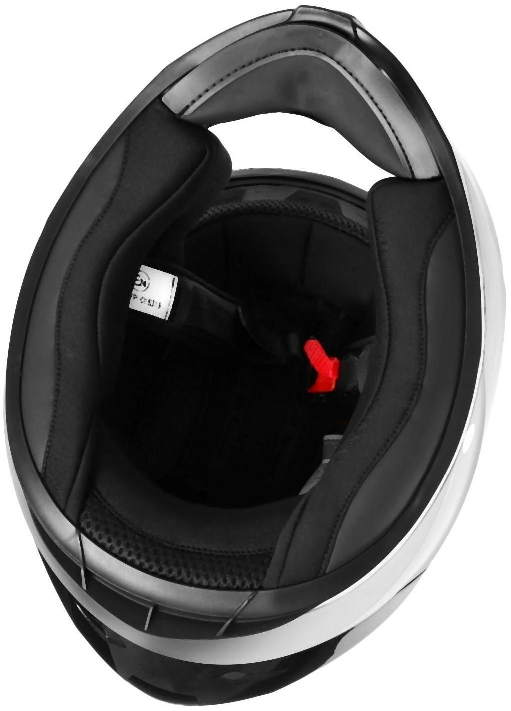 Шлем интеграл, черный, глянцевый, размер XL, FF867