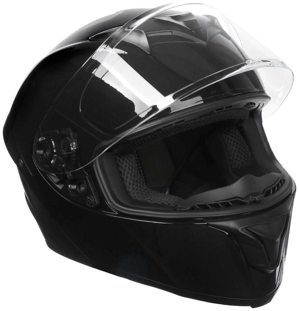 Шлем интеграл, черный, глянцевый, размер XL, FF867