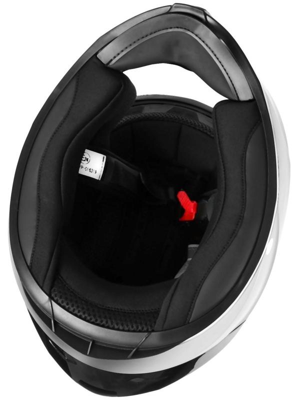 Шлем интеграл, черный, глянцевый, размер XL, FF867